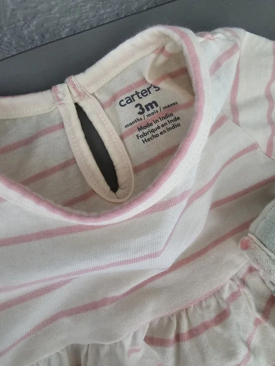 Baby Girl 0-3M Clothes Bundle | Carter’s, Honest & Cloud Island | 7 Pc - Picture 2 of 5